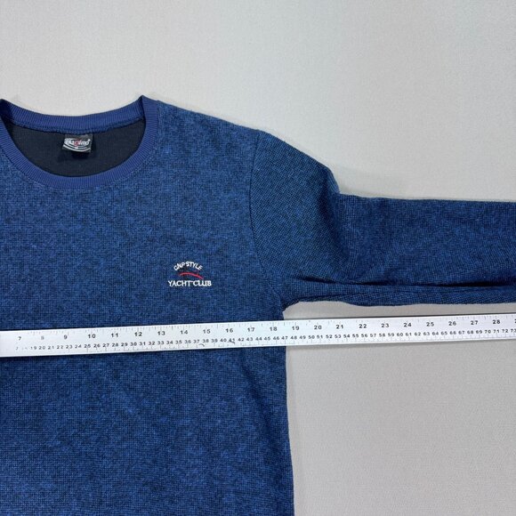 Maximo Crewneck Sweatshirt Men M Blue Yacht Club Embroidered Logo - Picture 3 of 6